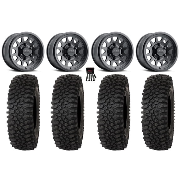 Method 414 15" Wheels Black 32" Roctane ST Tires Can-Am Maverick R