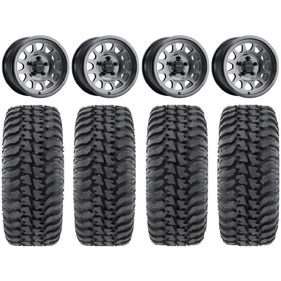 Method 414 15" Wheels Gr +38mm 32" Regulator Tires Polaris RZR Turbo R & Pro R Ranger 1500 Xpedition