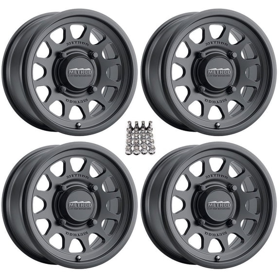 Method 414 15" Wheels/Rims Black (+13mm) Sportsman RZR Ranger