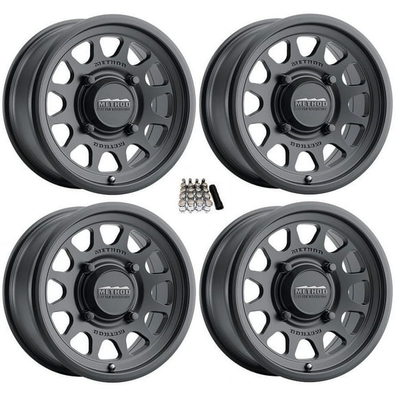 Method 414 15" Wheels/Rims Black (+38mm/+25mm) Can-Am Maverick X3 / Honda Pioneer 1K