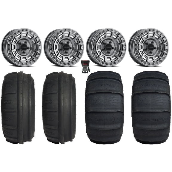 Method 415 15"Wheels Gr +38mm/+25mm 32" SS TT/XLHP Tires Polaris RZR Turbo R & Pro R Ranger 1500 Xpedition