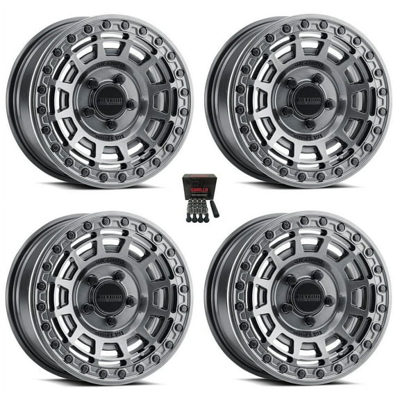 Method 415 15x7/15x10 Wheels Graphite (+38mm/+25mm) Polaris RZR Turbo R & Pro R Ranger 1500 Xpedition