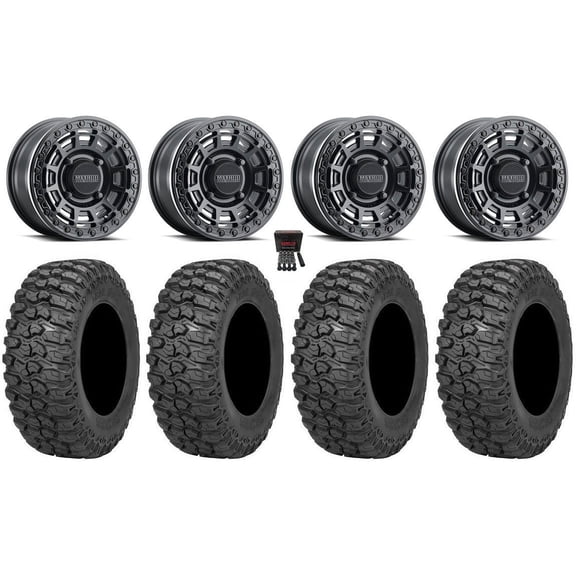 Method 415 Bdlk 15" Wheels Bk +38mm 30" Trail Saw 2.0 Tires Sportsman RZR Ranger