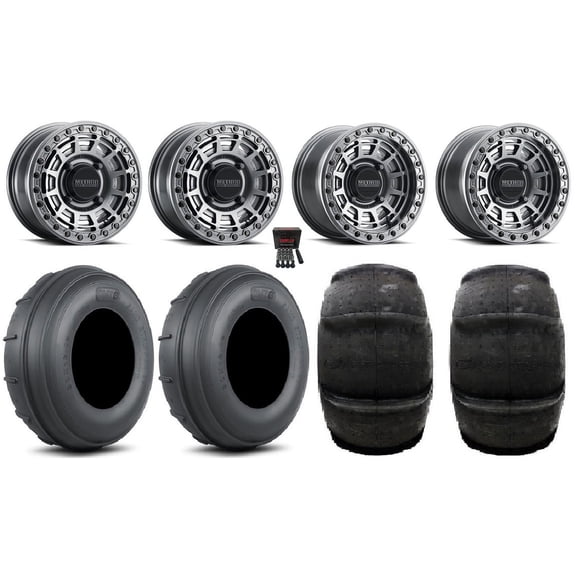 Method 415 Bdlk 15" Wheels Gr +38mm/+25mm 30" Sand Stripper TT/XL Tires Can-Am Maverick X3 / Honda Pioneer 1000 / Talon