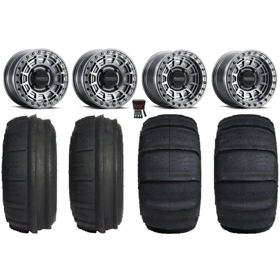 Method 415 Bdlk 15" Wheels Gr +38mm/+25mm 32" Sand Stripper TT/XL HP Tires Can-Am Maverick X3 / Honda Pioneer 1K / Talon