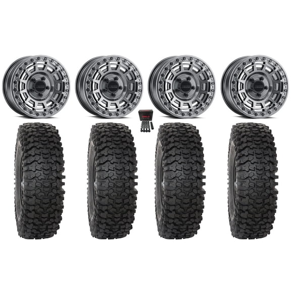 Method 415 Bdlk 15" Wheels Gr +38mm 35" RC500S Sticky Tires Polaris RZR Turbo R & Pro R Ranger 1500 Xpedition