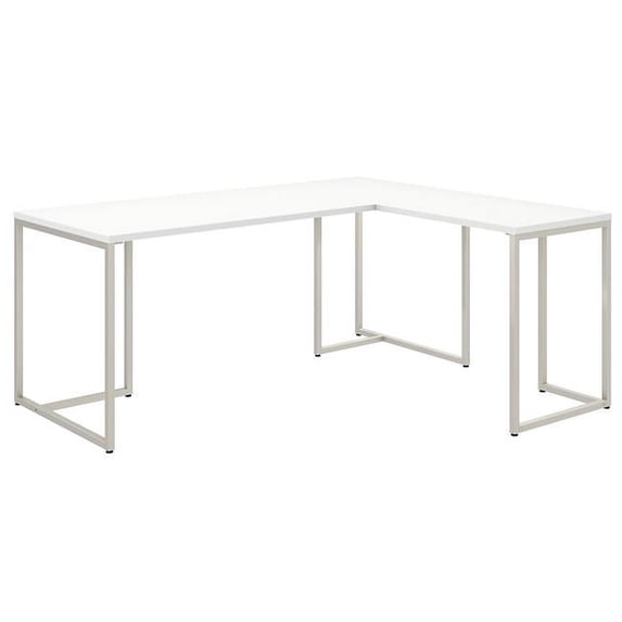 Office by kathy ireland® Method 72W L Shaped Desk with 30W Return, White