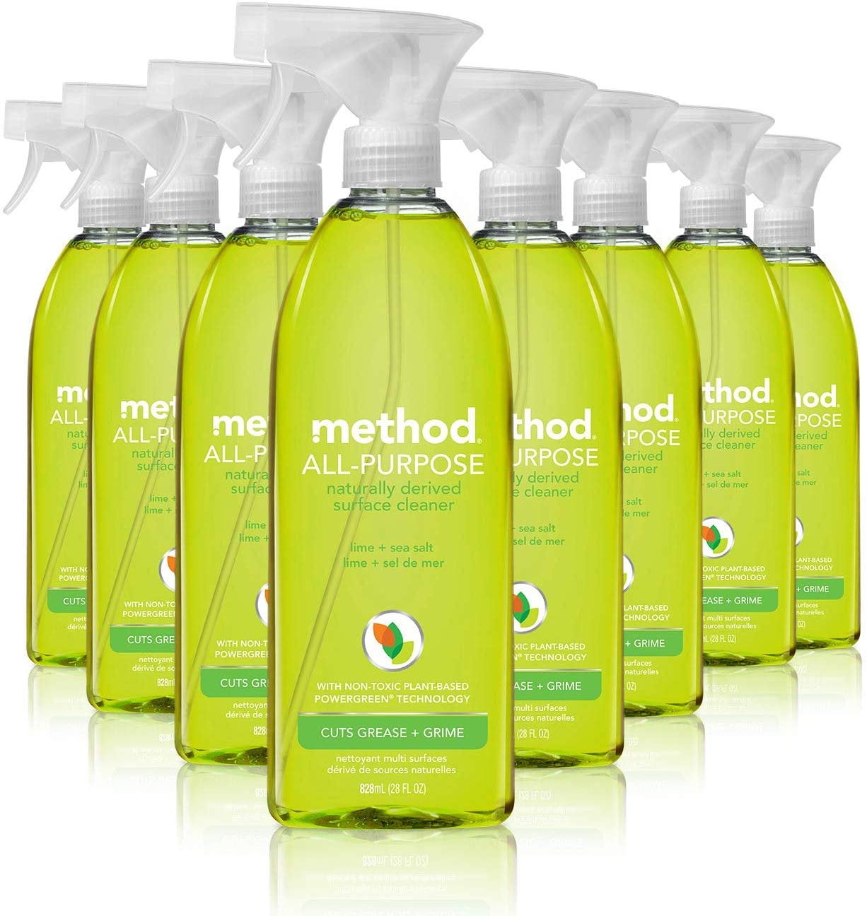 Method All Purpose Cleaner, Lime + Sea Salt, 28 Fl Oz Pack of 8, Eco