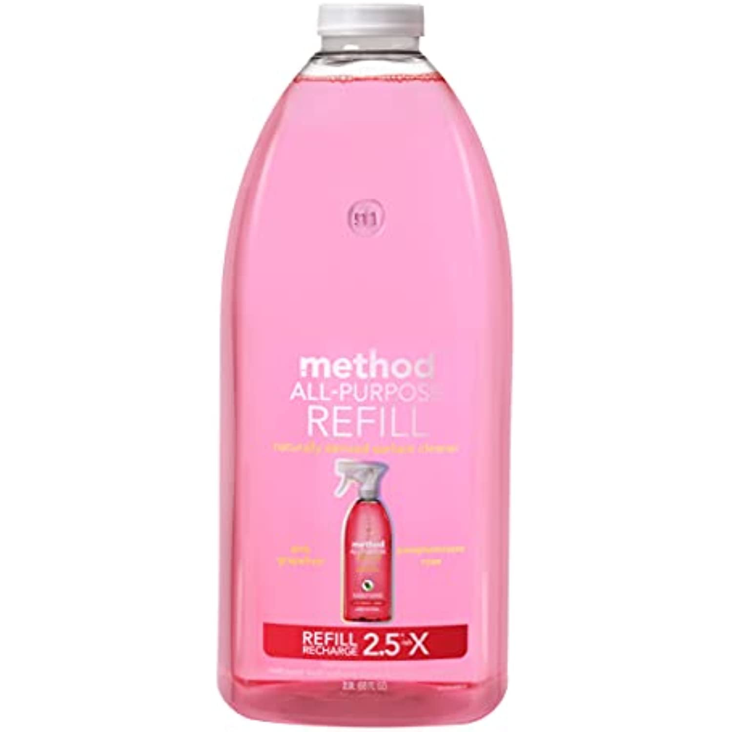 Method AllPurpose Cleaner Refill, Pink Grapefruit, 68 Ounces, 1 Pack