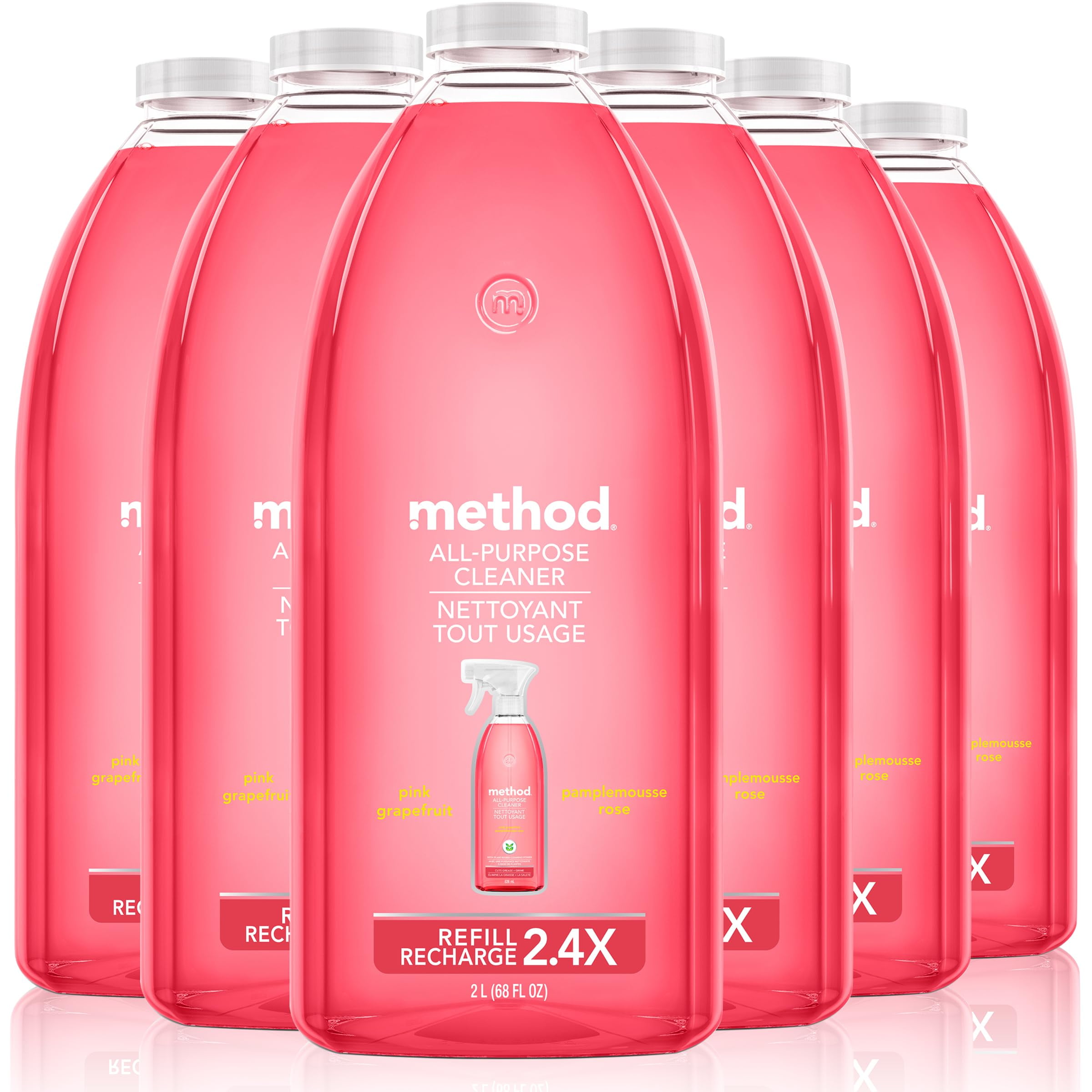 Method All-Purpose Naturally Derived Surface Cleaner, Refill, Pink  Grapefruit, 68 fl oz/2 L Ingredients and Reviews