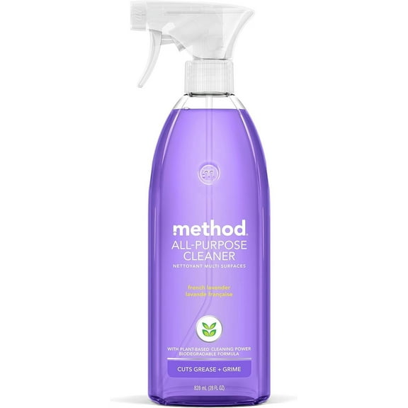 Method All-Purpose Cleaner Spray, French Lavender, Perfect for Most Counters, Tiles and More, 28 Fl Oz, (Pack of 1) (New Pack)