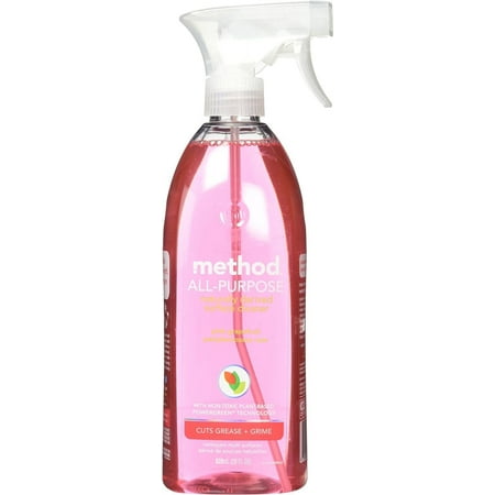 Method All Purpose Natural Surface Cleaning Spray - 28 oz - Pink Grapefruit - 4 pk — Residential Use, Standard Application