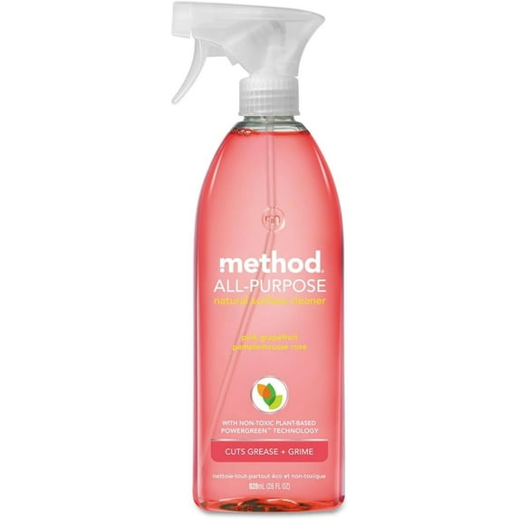 Method All-Purpose Cleaner Spray Pink Grapefruit - Plant-Based, Biodegradable - 8 Pack, 28 Fl Oz