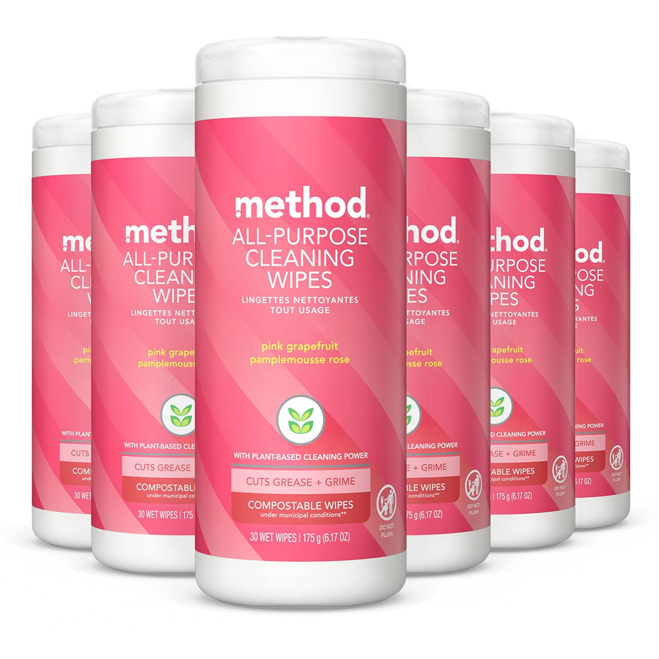 Method AllPurpose Cleaning Wipes, Pink Grapefruit, MultiSurface
