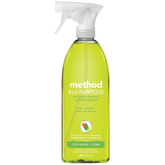 Method All Purpose Natural Surface Cleaning Spray - 28 Oz - Lime Sea Salt - 3 Pk Residential Use, Standard Application