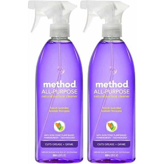 Method All Purpose Natural Surface Cleaning Spray - French Lavender - 2 Pack, 28 oz