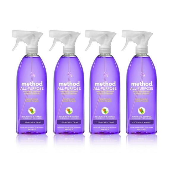 Method All Purpose Cleaner Spray - French Lavender, Natural, Multi Purpose - 4 Pack, 28 oz