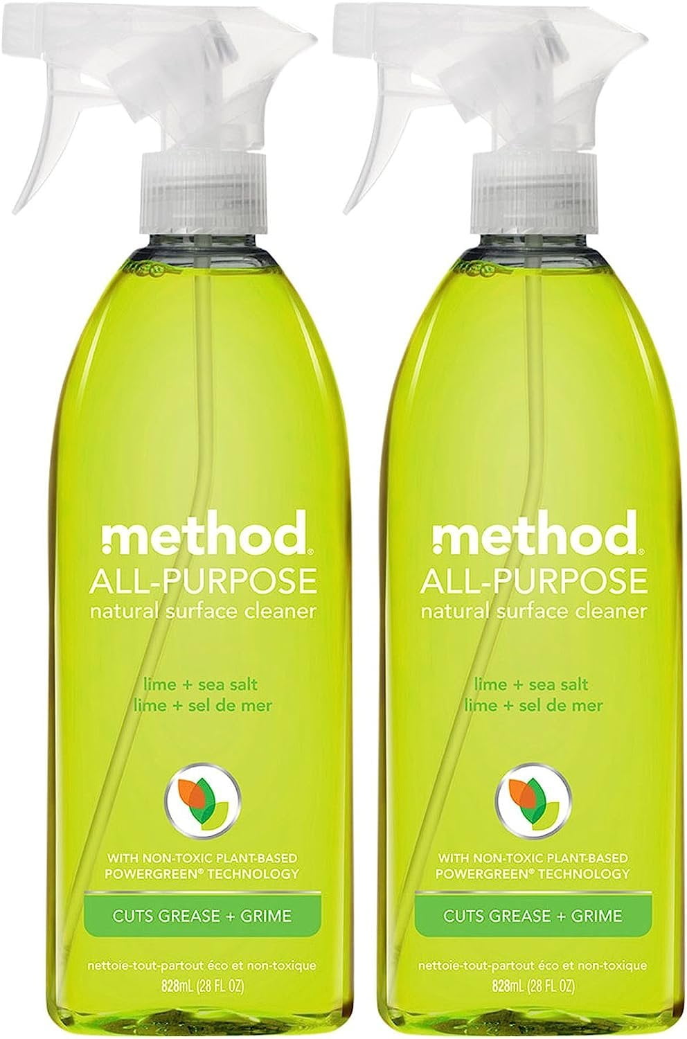 Method All Purpose Natural Surface Cleaning Spray 28 oz Lime + Sea Salt 2 pk