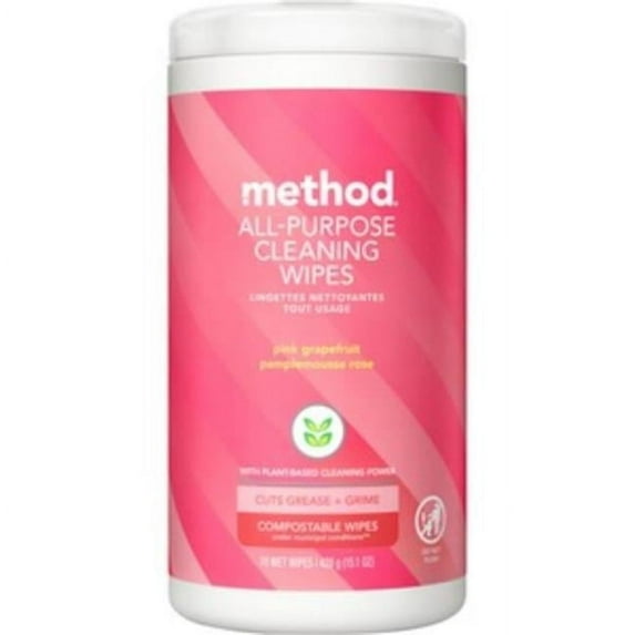 Method All-purpose Cleaning Wipes, Pink - Grapefruit - 70 Count
