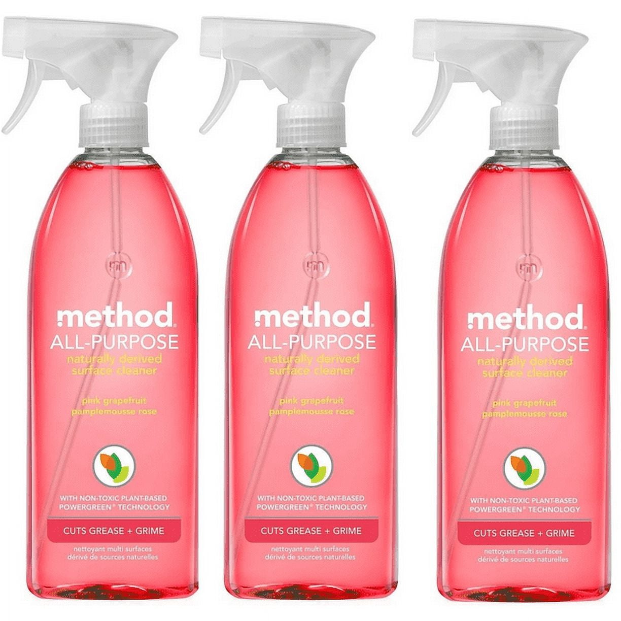 Method All-purpose Natural Surface Cleaner, Pink Grapefruit, 28 ounce 3  Count 