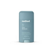 method Men's Deodorant Stick, Sea + Surf - 24-Hour Odor Protection, Aluminum & Baking Soda Free, for Sensitive Skin, Leaves No Residue, 2.65 oz