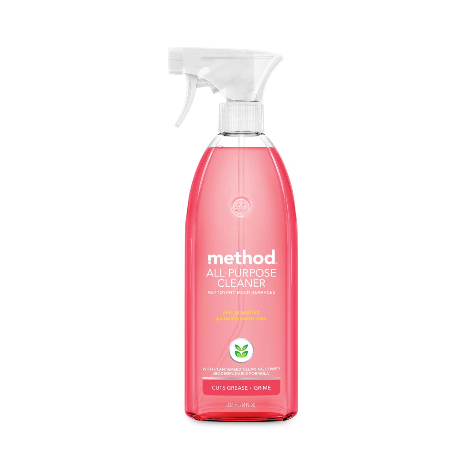 Method All-Purpose Cleaner - Spray - 28 fl oz (0.9 quart) - Pink Grapefruit  ScentBottle - 8 / Carton - Light Pink