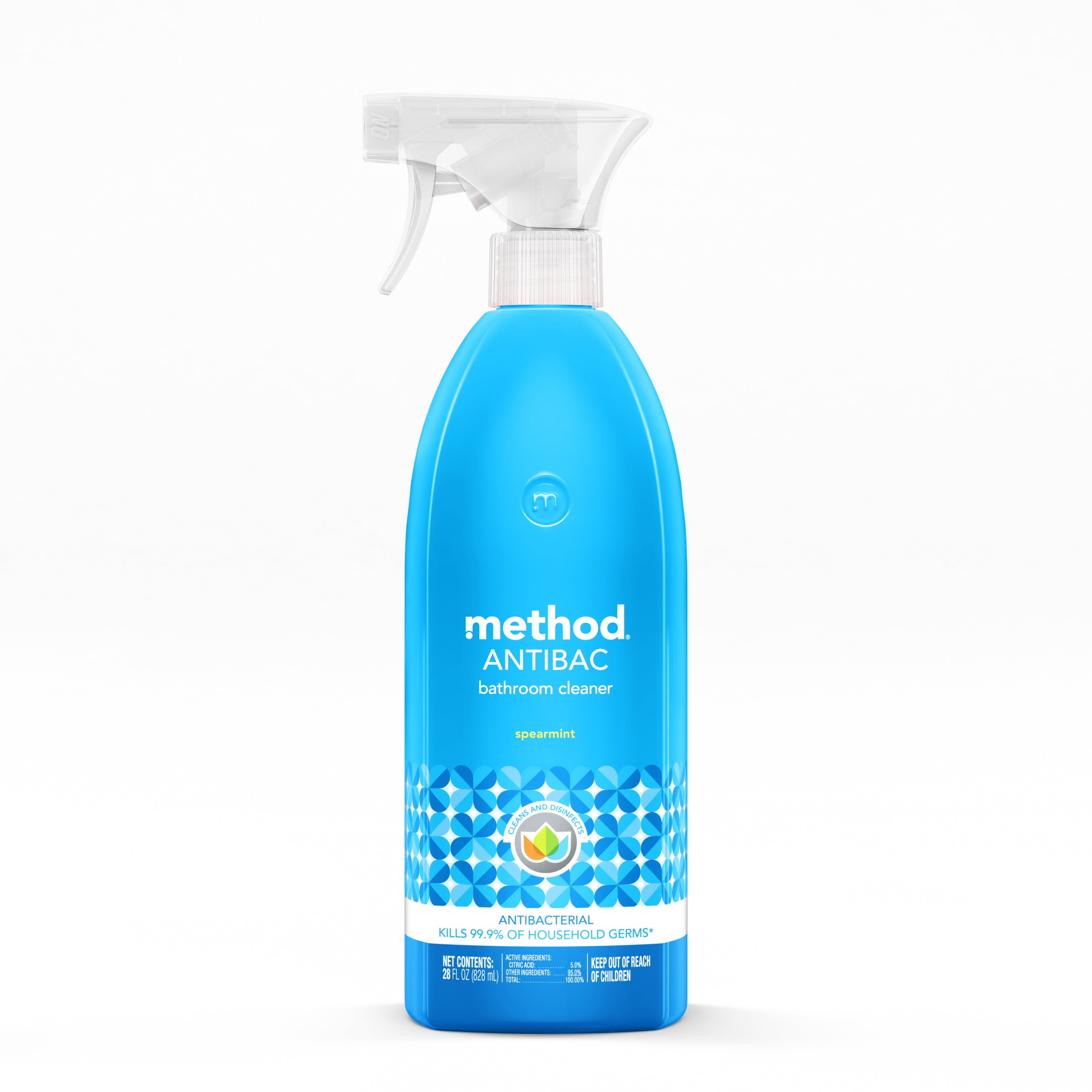 Method Daily Shower Cleaner Spray; Plant-Based & Biodegradable Formula;  Spray and Walk Away - No Scrubbing Necessary; Eucalyptus Mint Scent; 28 Oz