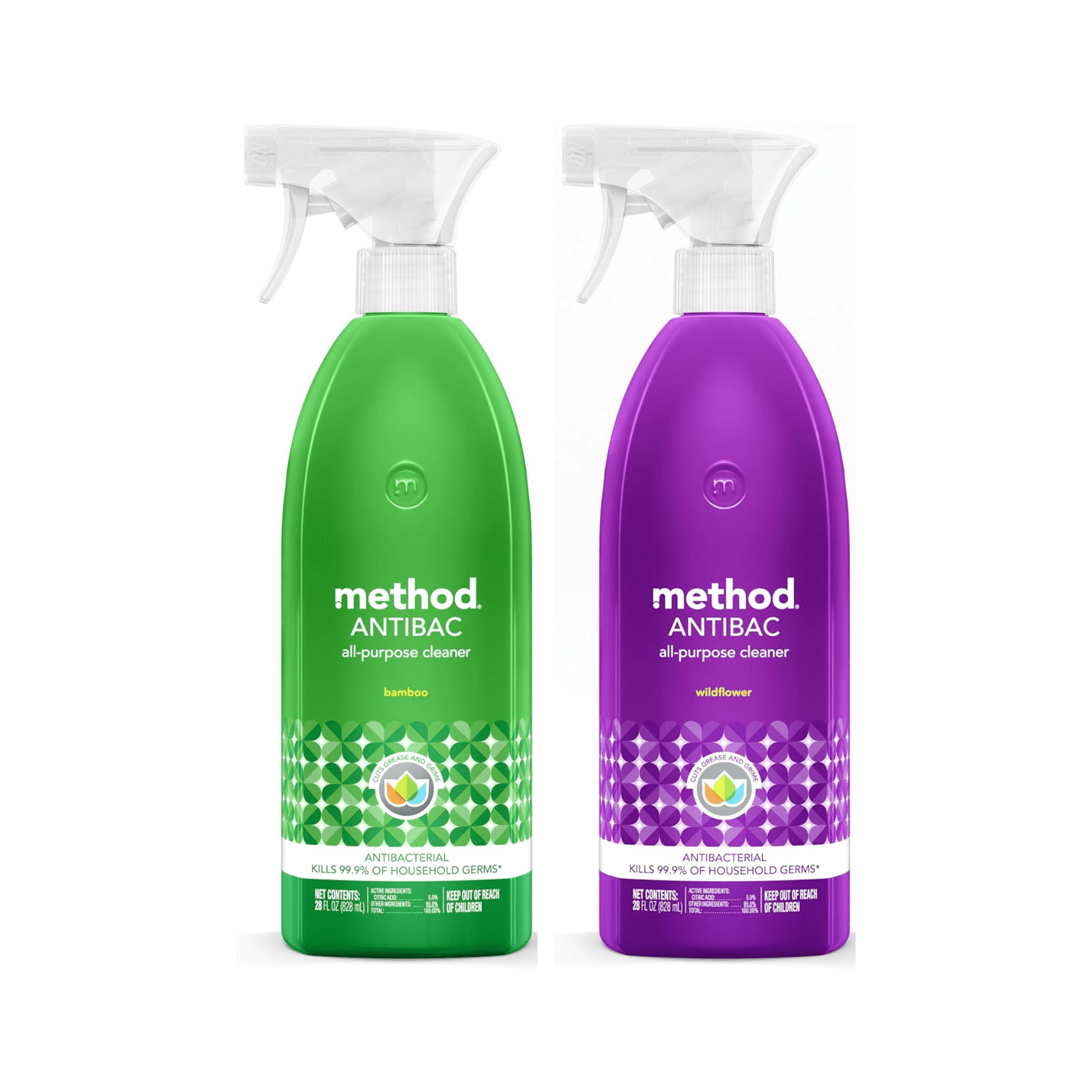 Method Antibacterial Cleaner Variety Pack, 1 Bamboo, 1 Wildflower, 28