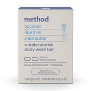 Method Bar Soap, Simply Nourish, 2 bars, 5oz each