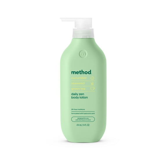 Method Body Lotion, Daily Zen, Cucumber, Seaweed + Green Tea notes, 24 Hours of Moisture, 14 oz