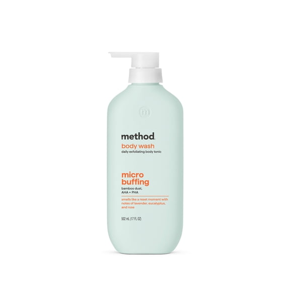 Method Body Wash Tonic, Micro Buffing, Bamboo Dust, Aha + Pha, Lavender, Eucalyptus, And Rose, 17 Fl Oz