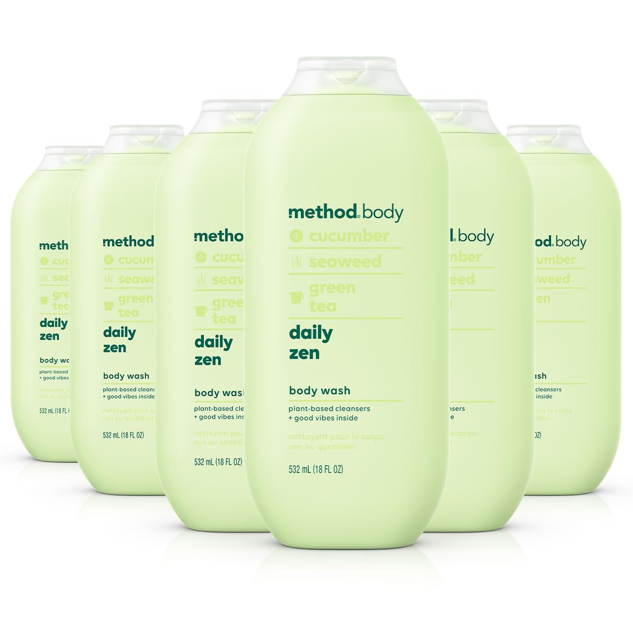 Method Body Wash, Daily Zen, Paraben And Phthalate Free, 18 Oz (Pack Of