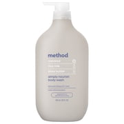method Body Wash, Simply Nourish - Leaves Skin Feeling Soft & Moisturized, Made Without Parabens, Notes of Coconut, Rice Milk & Shea Butter, 28 Fl Oz