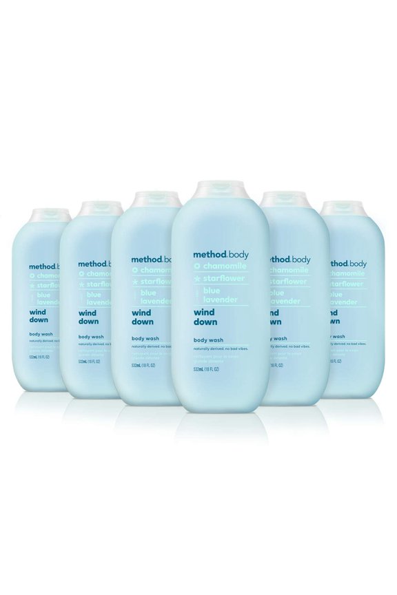 Body Wash, Wind VTF5Down, 18 oz, 6 pack, Packaging May Vary