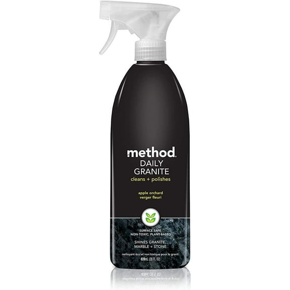 Method Granite Cleaner Spray, Apple Orchard - Streak-Free, Plant-Based - 28 Fl Oz, 1 Pack