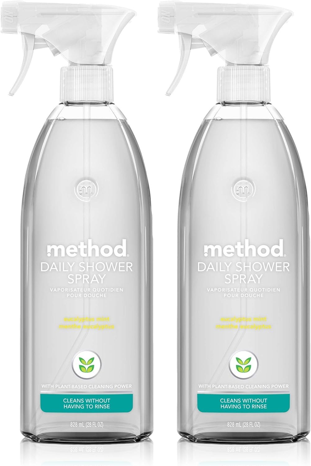 Method Daily Shower Spray Cleaner, Eucalyptus Mint, 28 Ounce, 2 pack