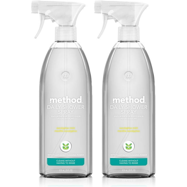 Method Daily Shower Spray Cleaner, Eucalyptus Mint, 28 Ounce, 2 pack ...