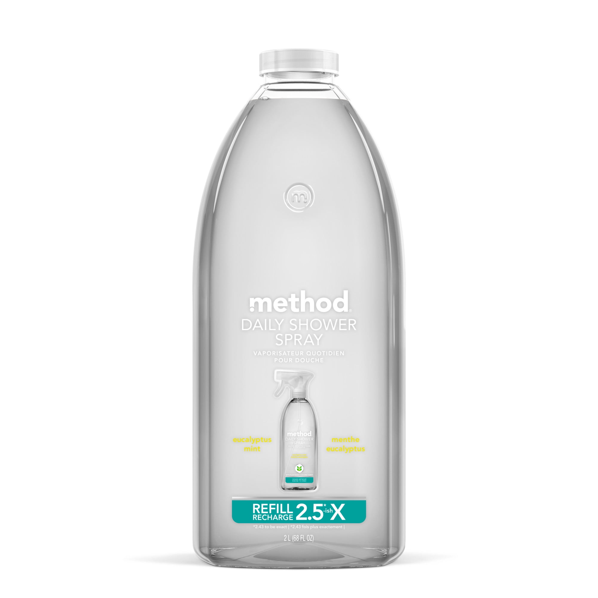 Method Daily Shower Spray Cleaner Refill, Eucalyptus Mint, 68 Ounce