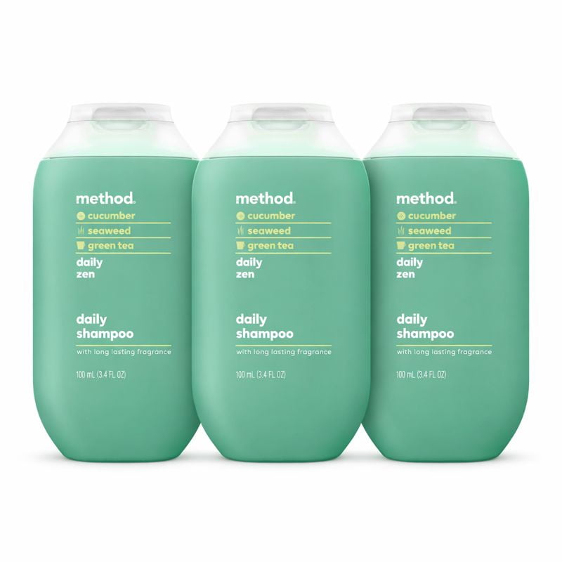 フォーディズShampoo 3本セット Method Daily Zen Shampoo, 3.4 oz Travel Size Bottles, 3-Pack