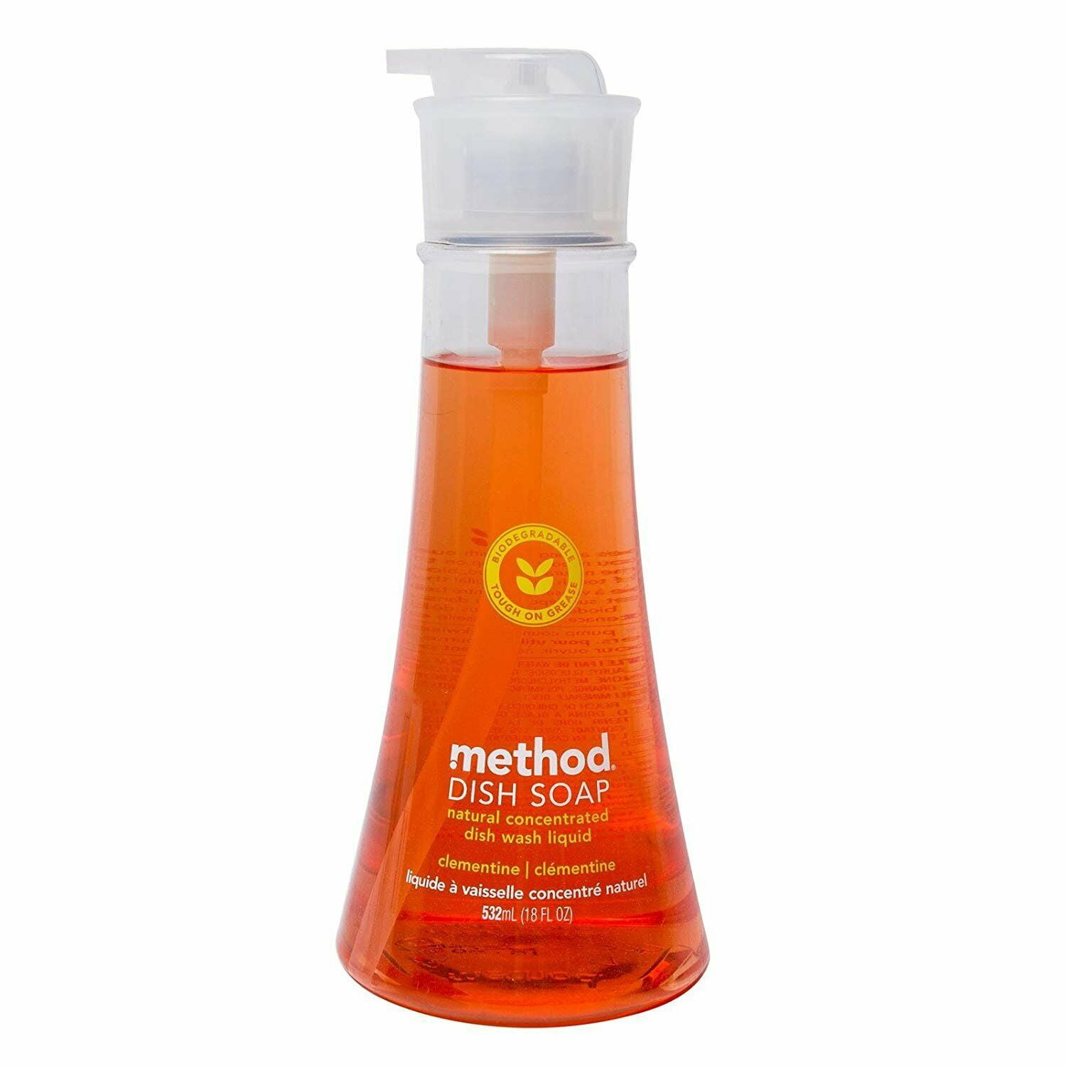 Method Dish Soap For a Sparkling Clean Pump Clementine 18 oz, Case of 6