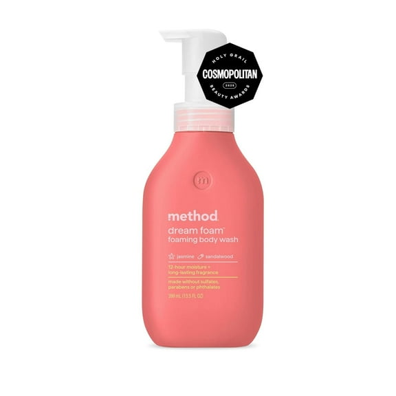 Method Dream Foam, Foaming Body Wash, Jasmine + Sandalwood, 13.5 oz (Pack of 1)