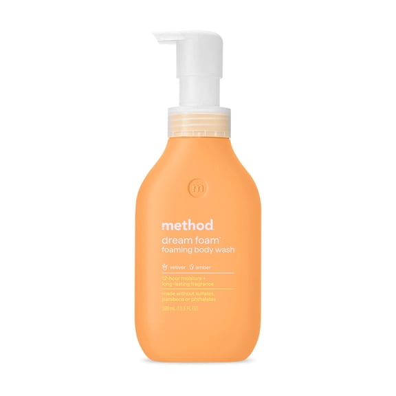 Method Dream Foam, Foaming Body Wash, Vetiver + Amber, 13.5 oz