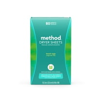 Method Dryer Sheets, Beach Sage, 80 Sheets
