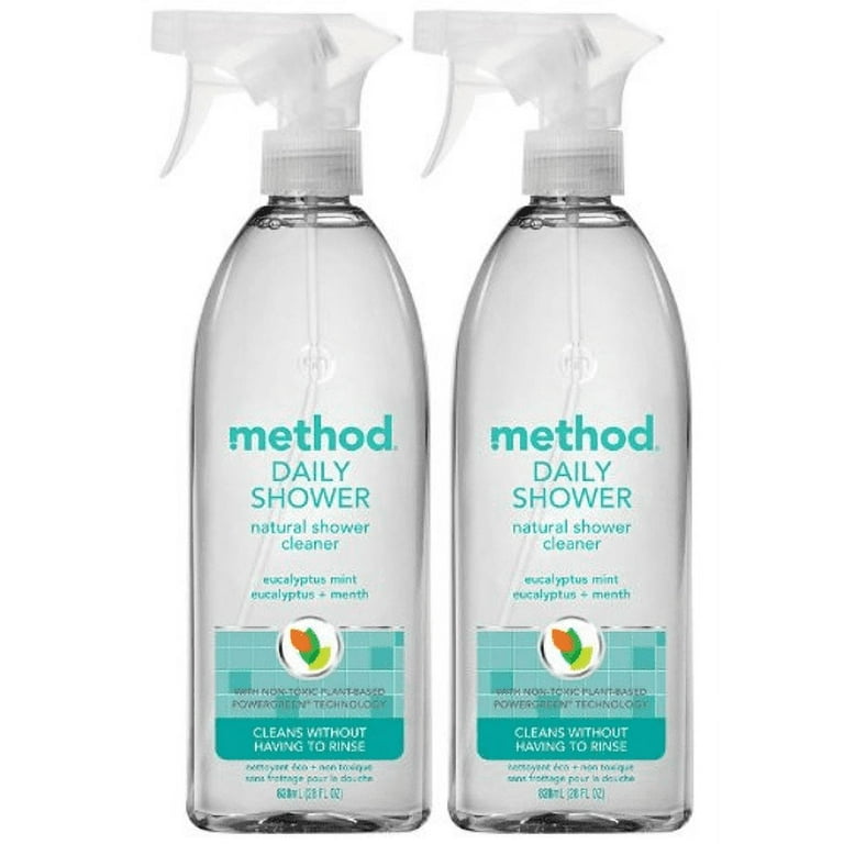 Method Naturally Derived Daily Shower Cleaner Spray, Eucalyptus Mint, 28  Ounce (4 pack)