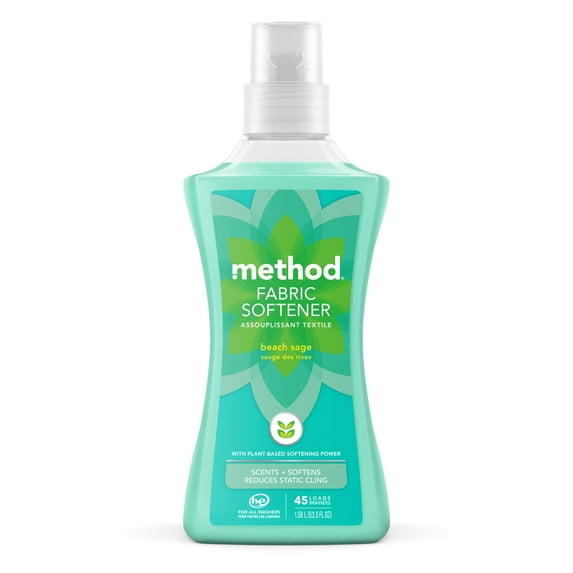 Method Fabric Softener, Beach Sage, 53.5 Ounces, 45 Loads