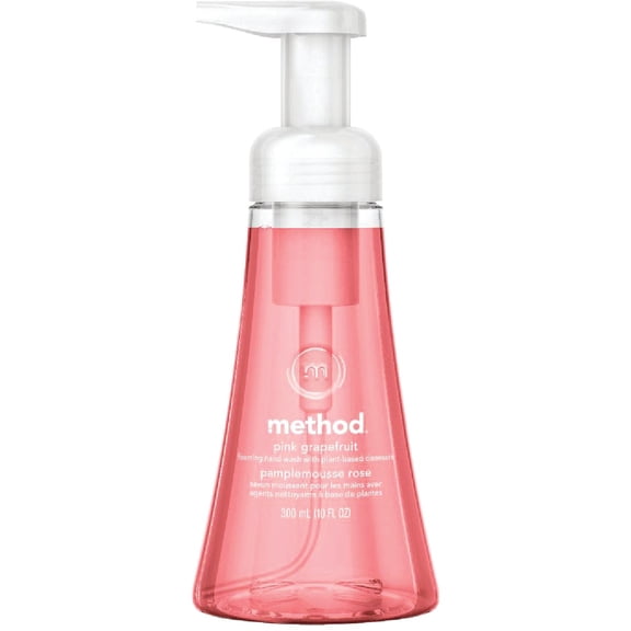 Method Foaming Hand Soap, Pink Grapefruit, 10 fl oz, Biodegradable Formula, (Pack of 3)