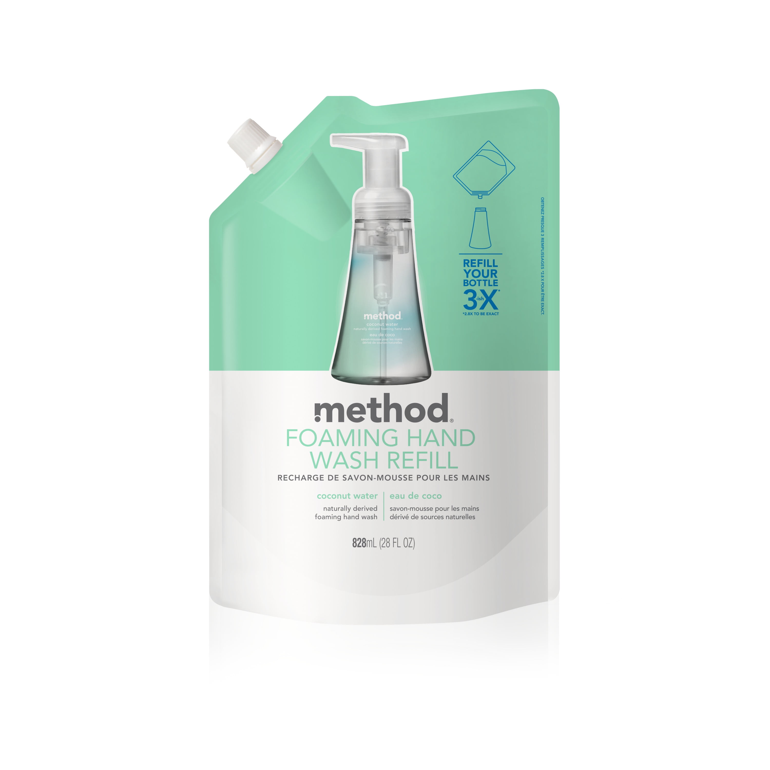 Method Foaming Hand Soap, Refill, Coconut Water, 28 Ounce