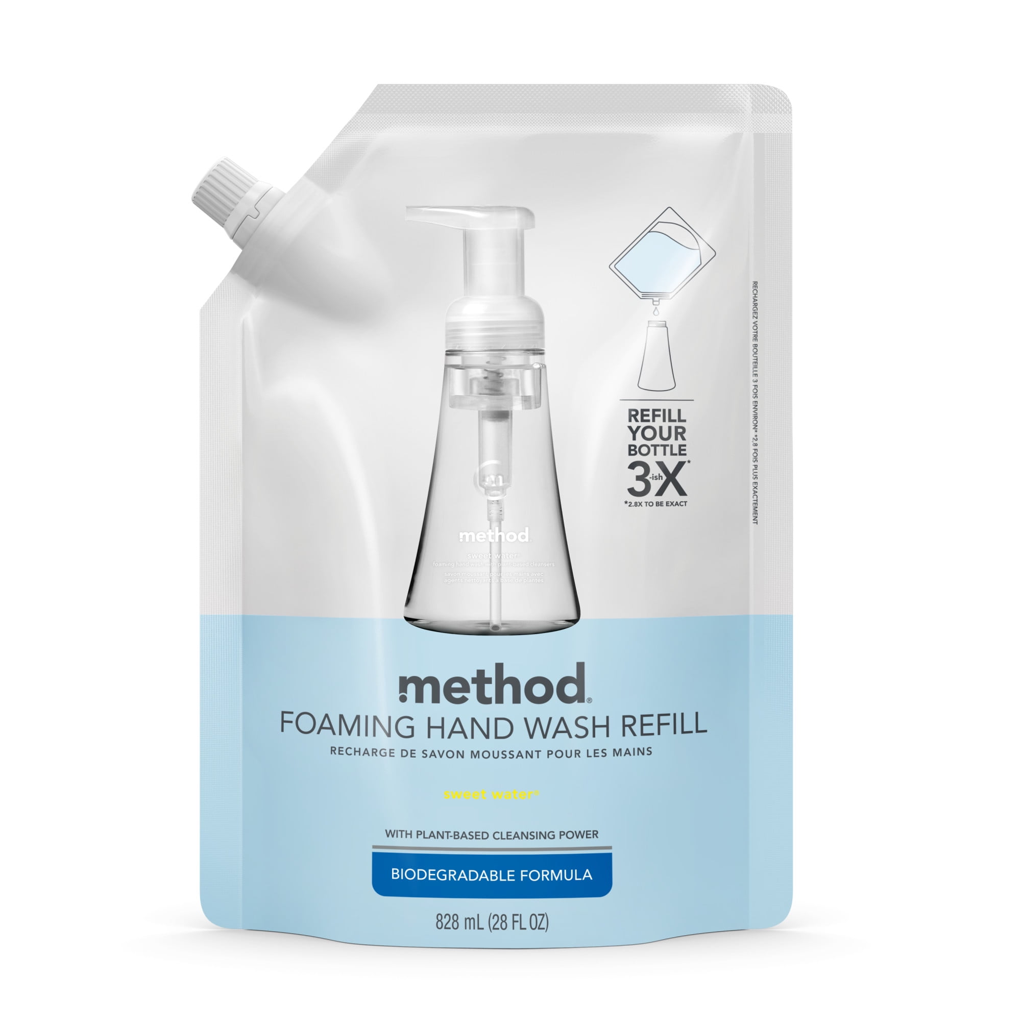 Method Foaming Hand Soap Refill, Sweet Water, 28 Ounce