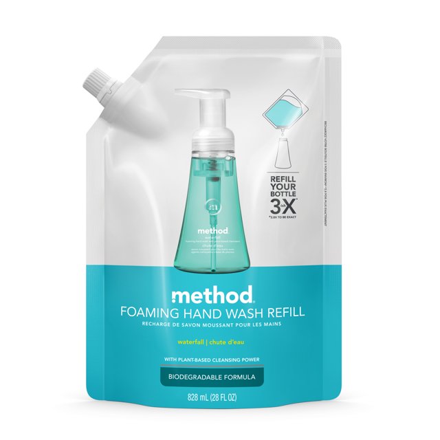 Method Foamy Hand Wash Refill, Waterfall Scent, 28 Ounce