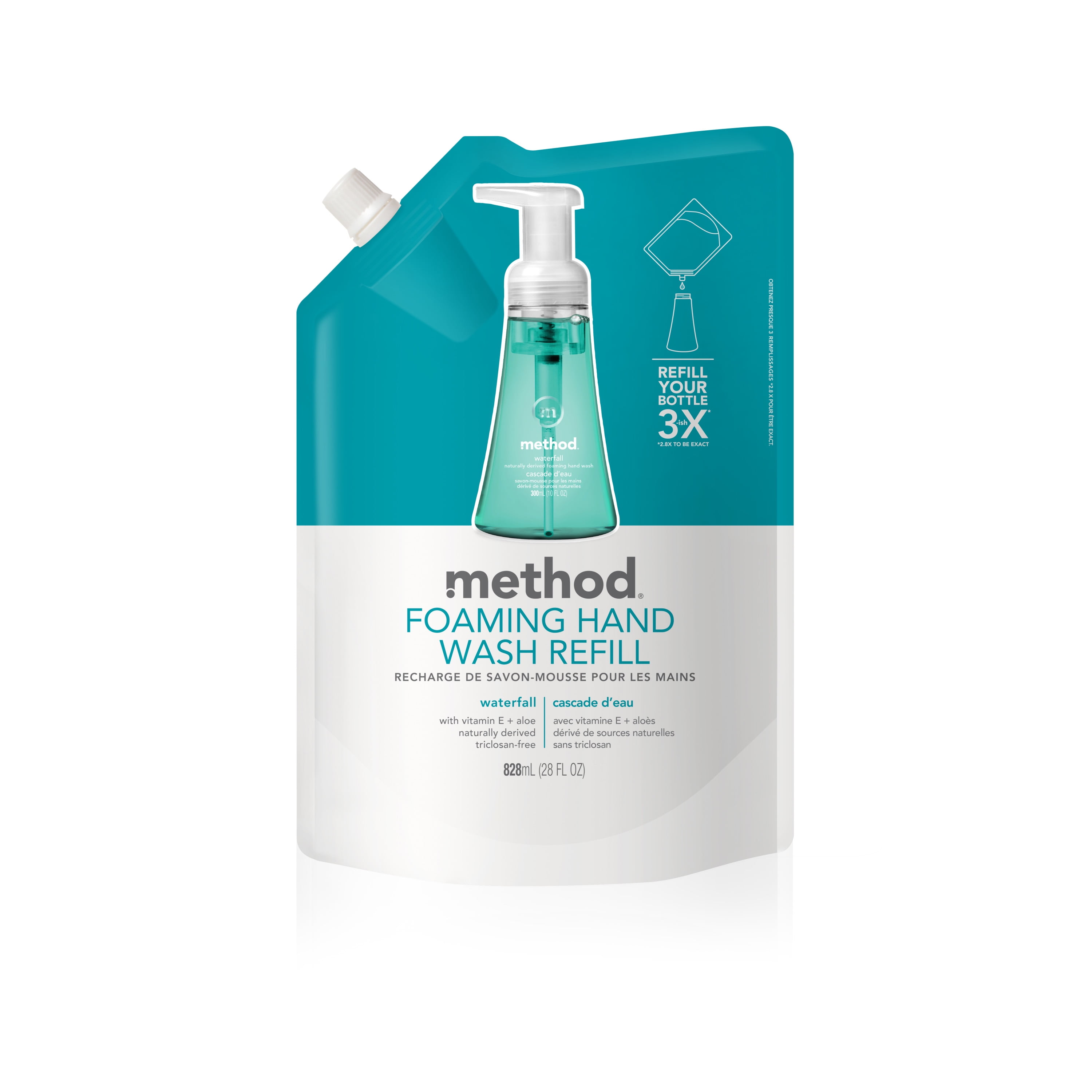 Method Foaming Hand Soap, Refill, Waterfall, 28 Ounce
